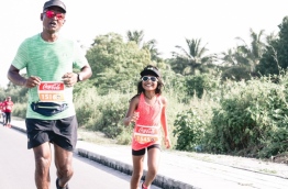 Two participants of TFG Long Run in the "Run in Laamu" event. PHOTO/TFG