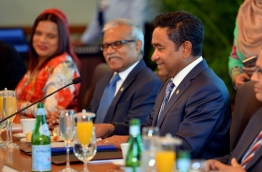 President Abdulla Yameen pictured at an event. PHOTO/PRESIDENT'S OFFICE