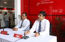 Senior officials of BML provide information on the bank's new Lifestyle Loan scheme. PHOTO/BML
