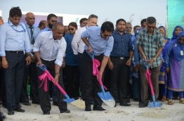 Ceremony to start the project to build two housing towers for MACL Hiyaa project. PHOTO/MIHAARU HUSSAIN WAHEED
