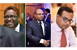 (L-R) - Supreme Court's judge Ali Hameed and Chief Justice Abdulla Saeed, and Judicial Administrator Hassan Saeed.