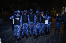 SO police officers in capital Male. PHOTO/MIHAARU