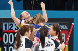 Sweden defeated the South Korean curling team, known as the “Garlic Girls,” in the gold medal match on Sunday. Credit Chang W. Lee/The New York Times
