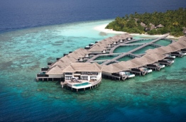 Aerial view of Outrigger Konotta Maldives Resort, which is operated by Outrigger Hotels of the US: it is to be purchased by Singha Estate of Thailand.