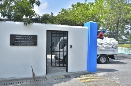 MRDC's former site, now with a signboard of the housing ministry's Public Works Services. PHOTO: HUSSAIN WAHEED/MIHAARU