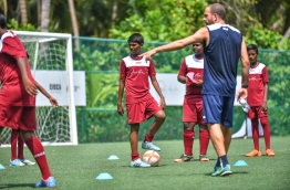 During a training session of the Easter Camp in Amilla Fushi resort on April 2, 2018. PHOTO: NISHAN ALI/MIHAARU
