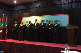 During the swearing-in ceremony of Addu City Council.