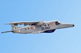A Dornier maritime surveillance aircraft of India pictured in flight.