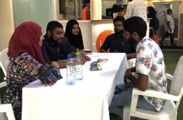 A patient consulting the the doctors at the Smoking Cessation Clinic at the state-run Indhira Gandhi Memorial Hospital (IGMH) --