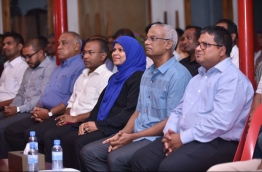 Members of the opposition coalition. PHOTO/HUSSAIN WAHEED/MIHAARU
