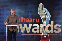 During the launching ceremony of Mihaaru Awards in May 2017. PHOTO: NISHAN ALI/MIHAARU