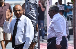 Chief Justice Abdulla Saeed (L) and Judge Ali Hameed of the Supreme Court. PHOTO: HUSSAIN WAHEED/MIHAARU