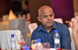 Hotel Jen, May 15, 2018: Moosa Latheef, the editor of Mihaaru, at the launching of The Edition. PHOTO: NISHAN ALI
