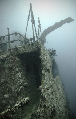 The wreck of MV Victory off the coast of Hulhule. PHOTO: MOHAMED SEENEEN