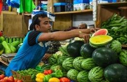 Produce at the local market during Ramazan. PHOTO: HUSSAIN WAHEED/MIHAARU