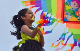 Male: People fly kites at the helipad site on the southern coast of the capital city; kite flying has long been a form of entertainment during the month of Ramadan in the Maldives. PHOTO: HUSSAIN WAHEED/MIHAARU