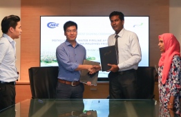MWSC awards the project to lay a water supply network and fibre optic cable between Male and Hulhumale, to China Harbour Engineering Company (CHEC) for USD 1.6 million (MVR 24.6 million). PHOTO/MWSC