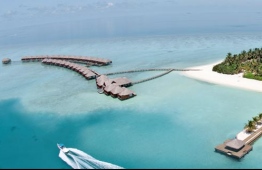 Aerial view of a resort in Maldives. PHOTO: KUONI