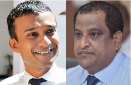 Shifaq Mufeed (L) and Mohamed Nimal, the newly appointed Minister Counsellors at the Embassy of Maldives in Sri Lanka. IMAGE/MIHAARU