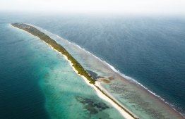 An aerial view of Alif Dhaal atoll Dhigurah
