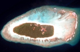 An aerial photograph of the island of Hibalhidhoo in Baa Atoll. PHOTO: GOOGLE IMAGES