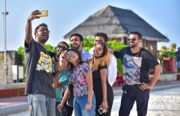 The 'cast and crew' of Space Parade. PHOTO: HUSSAIN WAHEED/MIHAARU