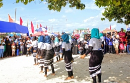 A performance at the opening ceremony of the annual Lhaviyani Turtle Festival held at Lh. Naifaru. PHOTO: HAWWA AMAANY ABDULLA/ THE EDITION