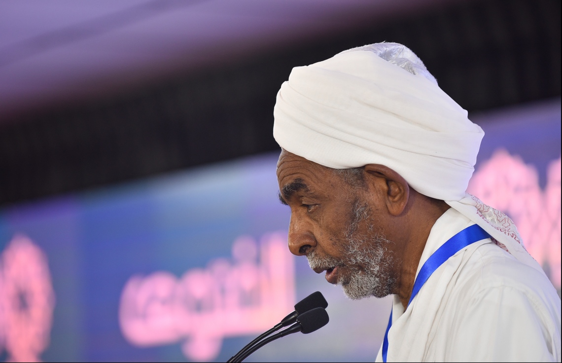 މާލެ: ޖުލައި 8، 2018- ރާއްޖޭގެ ފަތުވާ މަޖިލީހުގެ ފަރާތުން ބާއްވާ ފަތުވާ ފޯރަމް ފެށުމުގެ ރަސްމިއްޔާތުގައި، ސޫދާންގެ ފިގުހު އެކަޑަމީގެ ރައީސް ޑރ.އަބްދުއްރަހީމް އަލީ މުހައްމަދު އިބްރާހީމް ތަގުރީރު ކުރައްވަނީ.-- ފޮޓޯ: ހުސައިން ވަހީދު/މިހާރު