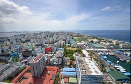 View of Male' City from the rooftop of Dharumavantha Hospital. PHOTO: HUSSAIN WAHEED / MIHAARU