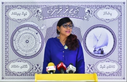 Former MP and current Minister of Defence Mariya Ahmed Didi. PHOTO: HUSSAIN WAHEED / MIHAARU