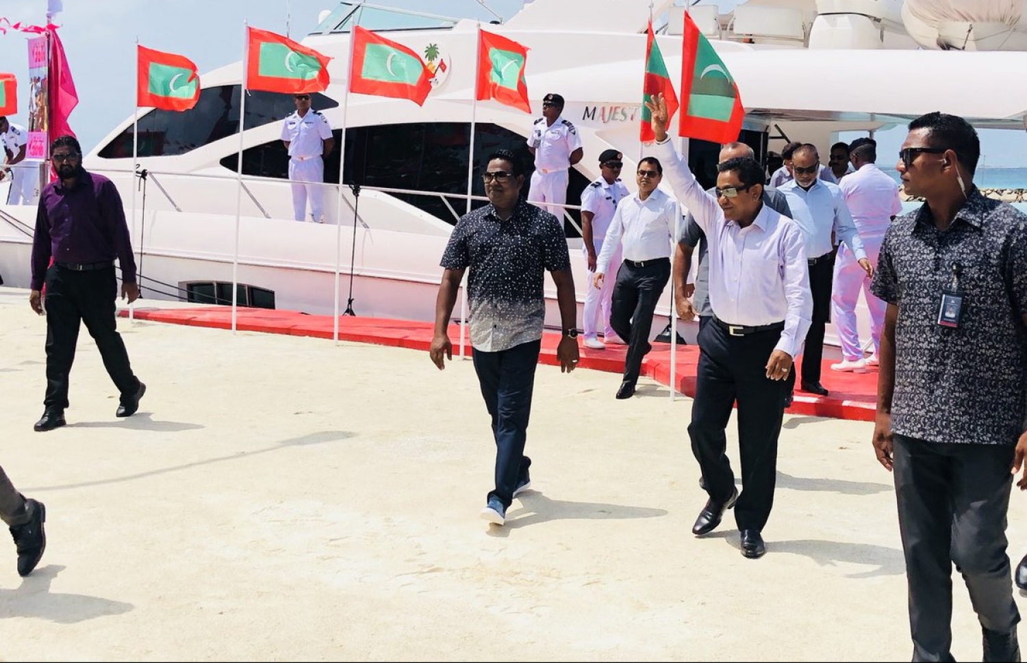 ރައީސް ޔާމީން މިއަދު ހޯރަފުށީގައި.. - ފޮޓޯ: ރައީސް އޮފީސް