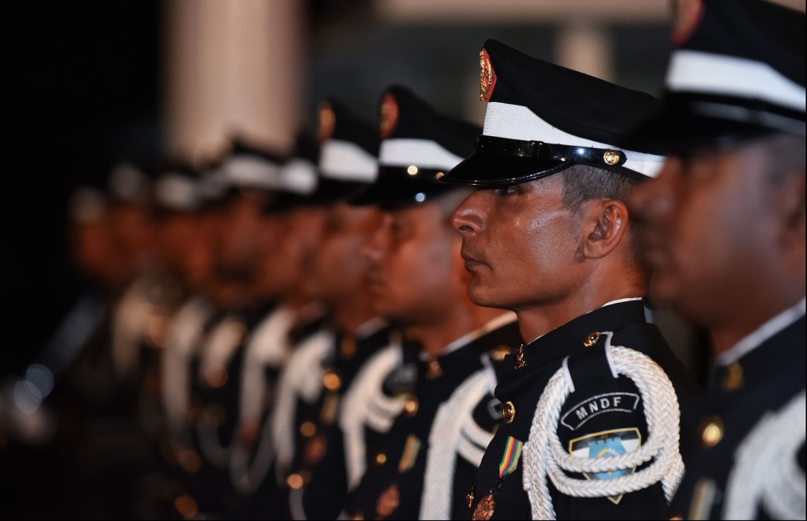 މާލެ: ޖުލައި 26، 2018- ރާއްޖޭގެ މިނިވަން ކަމަށް 53 އަހަރު ފުރުން ފާހަގަކުރުމުގެ ގޮތުން ޖުމްހޫރީ މައިދާނުގައި ބޭއްވި ރަސްމިއްޔާތުގެ ތެރެއިން.---ފޮޓޯ: ހުސައިން ވަހީދު/މިހާރު