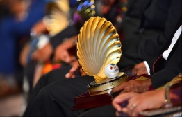 The special award given to those who had received National Award of Honour. PHOTO: HUSSAIN WAHEED / MIHAARU