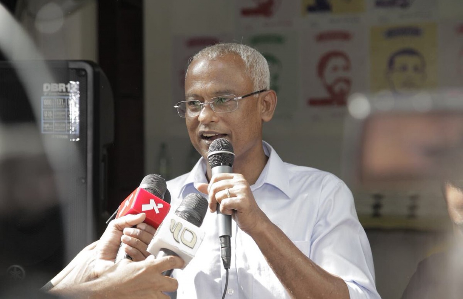 މާލޭގައި އިދިކޮޅު ކޯލިޝަންގެ ޖަގަހައެއް ހުޅުވުމަށް މިއަދު ބޭއްވި ރަސްމިއްޔާތުގައި އިބޫ ވާހަކަ ދައްކަވަނީ.  - ފޮޓޯ: އެމްޑީޕީ