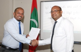 EC officially authorises lawyer Abdulla Haseen to form the new 'Maldives Labour and Social Democratic Party'. PHOTO/EC