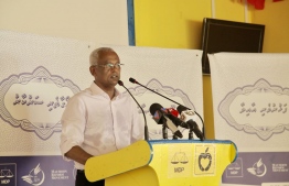 MDP oposition candidate Ibu ibrahim mohamed solih visit to L. Maavah , Presidential Election 2018