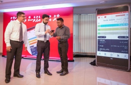Home Minister Azleen Ahmed launches Ooredoo Maldives' 'My Ooredoo App' available in Dhivehi Language. PHOTO/OOREDOO