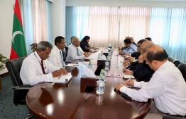 The briefing session held at the Ministry of Foreign Affairs on August 26, 2018 with all the resident diplomatic missions in the Maldives about the upcoming Presidential Election. PHOTO/FOREIGN MINISTRY