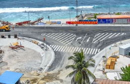 Male City, August 27, 2018: Final stages of preparation as Maldives gears up to unveil the landmark Sinamale Bridge. PHOTO: NISHAN ALI/MIHAARU