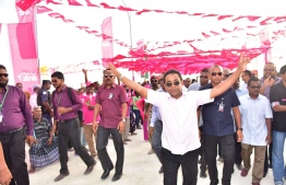 President Yameen visits R. Dhuvaafaru-PPM Campagn-Presidential Election 2018