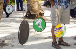 September 1, 2018, L. Maabaidhoo: One of the activity spots at the Laamu Turtle Festival 2018. PHOTO: HAWWA AMAANY ABDULLA / THE EDITION