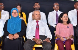 Former Ministers Umar Zahir and Aneesa Ahmed, who served the country for many years, are also in attendance at the opposition coalition's gathering. PHOTO: MIHAARU