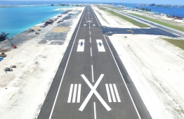 Velana International Airport's new runway under development. PHOTO/MACL