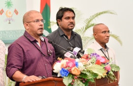 Members of the Elections Commission during the Presidential Election of 2018. PHOTO: MIHAARU / HUSSAIN WAHEED.