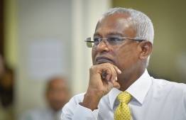 President-Elect Ibrahim Mohamed Solih at the MDP National Council meeting held post the Presidential Election 2018. PHOTO: NISHAN ALI/MIHAARU