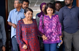 FORMER FIRST LADY NASREENA IBRAHIM AND YUMNA MAUMOON / MALDIVES CORRECTIONAL SERVICES