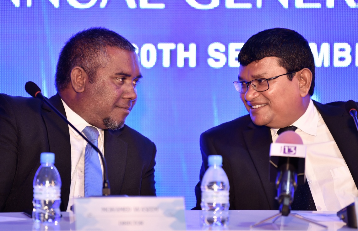 މާލެ: ސެޕްޓެމްބަރު 29، 2018- ސްޓެލްކޯގެ އަހަރީ އާންމު ޖަލްސާގެ ތެރެއިން.---ފޮޓޯ: ހުސައިން ވަހީދު/މިހާރު