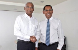President-Elect Ibrahim Mohamed Solih (L) meets Foreign Secretary Ahmed Sareer. PHOTO/AHMED SAREER'S TWITTER