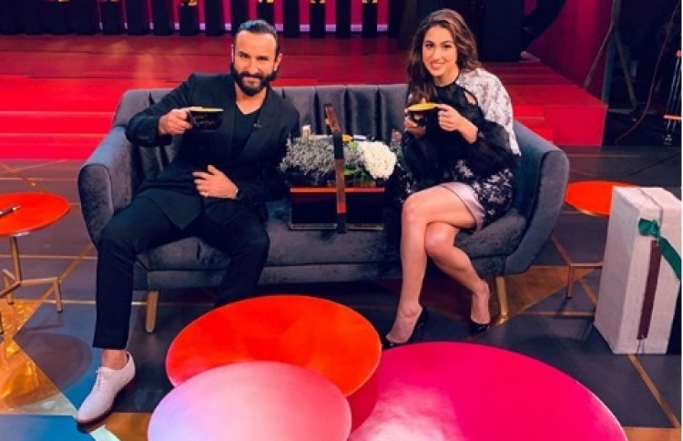 ސާރާ އާއި ސައިފް "ކޮފީ ވިތު ކަރަން " ސީޒަންގެ ހައެއްގެ ސެޓްގައި.