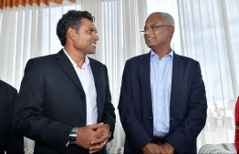 President-Elect Ibrahim Mohamed Solih and his Elect-Vice President Faisal Naseem. PHOTO: NISHAN ALI / MIHAARU